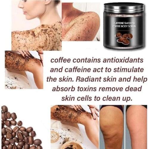 1Pcs 250g Coffee Scrub Body Scrub Cream Salt For Exfoliating Anti Acne Body Supplies Whitening Cellulite Treatment Moisturi P6X2
