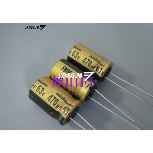 10PCS NICHICON FW 63V470UF 12.5X20MM 470UF 63V original audio Aluminum electrolytic capacitor 85 degrees 470uF/63V