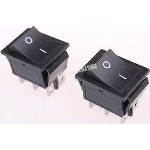 20pcs 16A/20A 250V/125V AC 6 Pin DPDT ON/OFF I/O 2 Position Snap in Boat Rocker