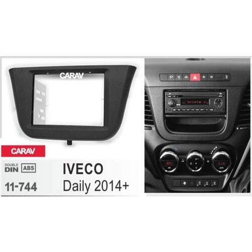 CARAV 11-744 Car Radio Fascia Panel for IVECO Daily 2014+ Stereo Fascia Dash CD Trim Installation Kit