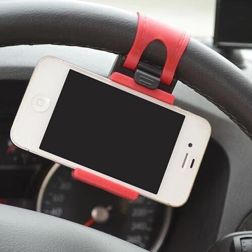 Auto Car Steering Wheel Mount Holder Rubber Band for iPhone Smartphone GPS