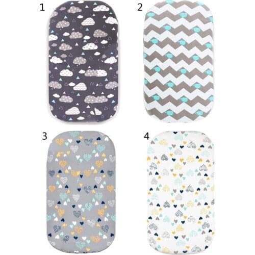Baby Moses Basket Sheet Printing Crib Care Changing Table Pad Mattress Removable Cover Mini Cradle Bedding Protector