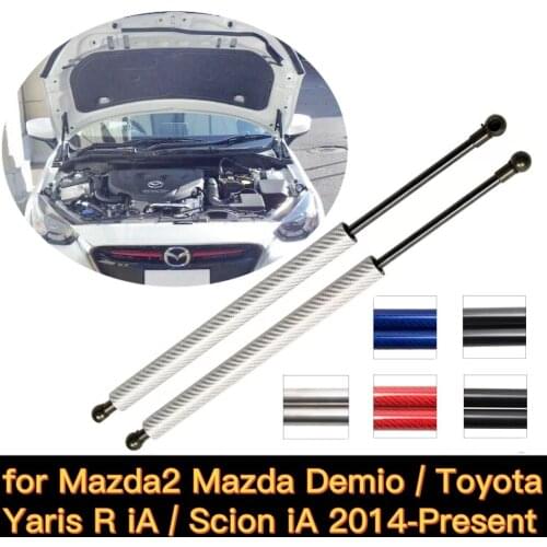 For 2014-2021 Mazda2 Mazda Demio DJ5FS / Toyota Yaris / Scion iA Front Hood Bonnet Gas Struts Lift Supports Shock Dampers Spring