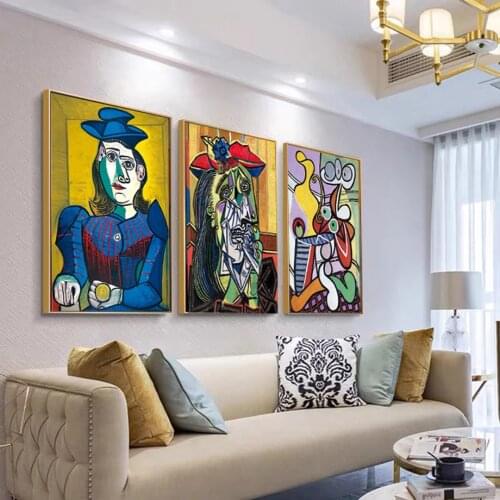 Home Wall Art Canvas Painting Picasso Cubism Abstract Nordic Posters And Prints Wall Pictures For Living Room Gallery Decoration