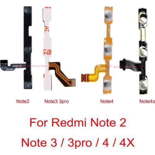 New Power ON OFF Switch Volume Side Button Flex Cable For Xiaomi Mi Redmi Note 2 3 4 Pro 4X Note2 Note3 Note4 Note 3pro Parts