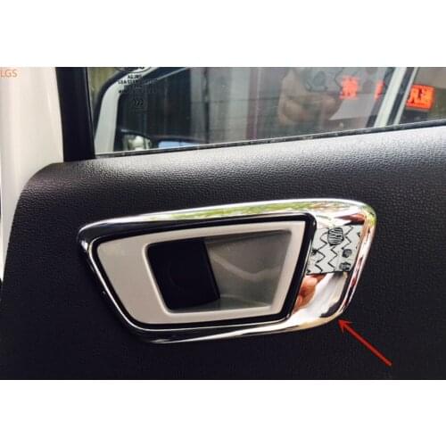 For Ford fiesta 2009-2014 ABS Chrome Interior door handle decorative frame Anti-scratch protection decoration Car styling