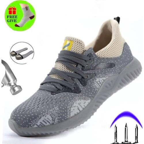 Dropshipping Indestructible Ryder Shoes Men And Women Air Safety Steel Toe Boots Puncture-Proof Sneakers Breathable Work Shoes