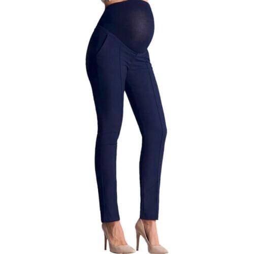Trendy Women clothes Maternity Pregnancy solid slim Leggings cotton casual Pregnant High Waist Trousers one pieces