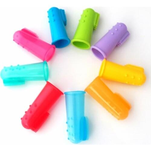 Soft Silicone Finger Toothbrush Pet Care Teeth Cleaning Tool Portable Practical Cat Dog Toothbrush Cleaning Supplies