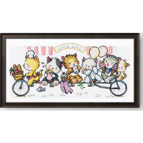 Animals Stich Cross Stitch Kits Craft Packages Cotton Fabric Floss Counted New Designs Needlework Embroidery Cross-Stitching