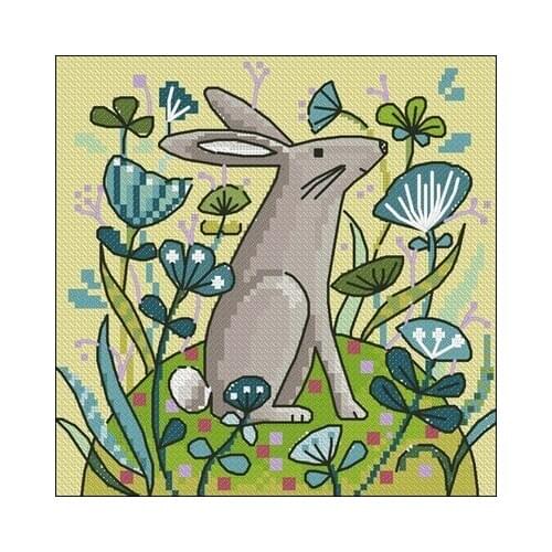 1328 Woodland Creature-Hare Counted Cross Stitch 11CT 14CT 18CT Cross Stitch Kits Embroidery Needlework Sets