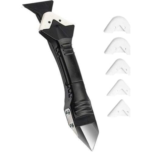 5 In 1 Rubber Shovel Leveling Scraper Caulk Finisher Sealant Smooth Scraper Grout Kit Tools Wall Corner Glue Remover Scrapers