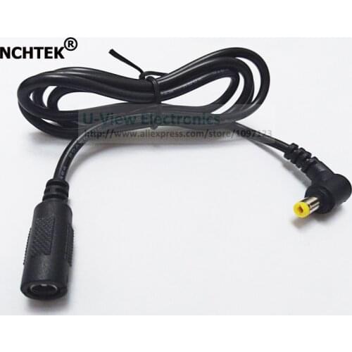 NCHTEK CCTV 90 Degree Angled DC 5.5*2.1mm Male to Female Power Plug Extension Connector Cable 1M/Free DHL Shipping/100PCS