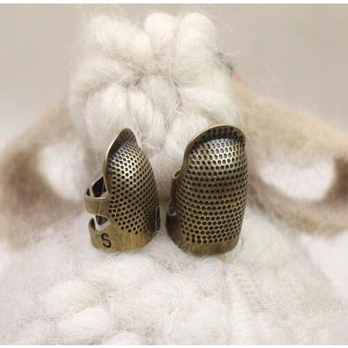 New Antique Metal Copper Sewing Thimble Needles Finger Protection DIY Sewing Tools 2 Size