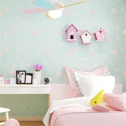 Wellyu The new Pastoral Bedroom Small Clean Living Room Korean Wallpaper Childrens Room Wallpaper Dandelion 3d Papel de parede