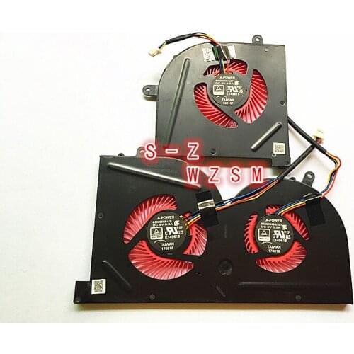 WZSM NEW Laptop cpu cooling fan for MSI GS63VR GS63 GS73 GS73VR MS-17B1 Stealth Pro CPU BS5005HS-U2F1 GPU BS5005HS-U2L1 COOLER