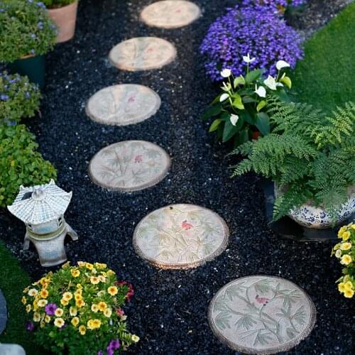 Garden Lawn Stepping Stone Pedal Balcony Creative Floor Tile Layout Bluestone Outdoor Courtyard New Chinese Decoration