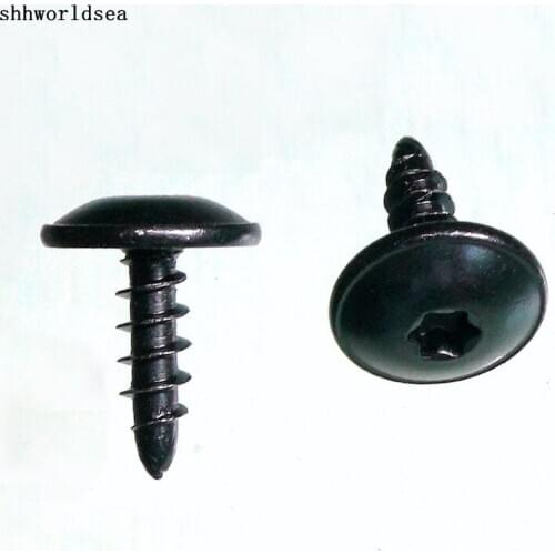 Shhworldsea 100pcs Black Zinc Coating Front Bumper Fender Grille Screws Fastener Clip Fot VW#N90974701 For Audi