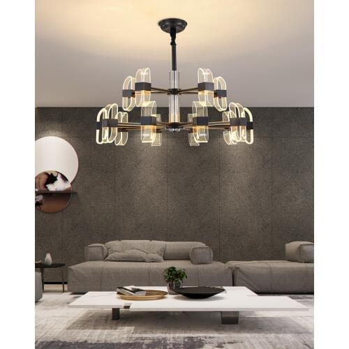 Modern Copper Pendant Lights Creative Round Hanging Lamp Nordic Bedroom Dining Living Room Acrylic Hanglamp Lighting Fixtures