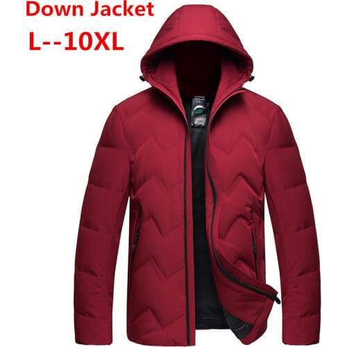 Big 10XL 8XL 6XL High Quality 90% White Duck Thick Down Jacket men coat Snow parkas male Warm winter Down Jacket Outerwear