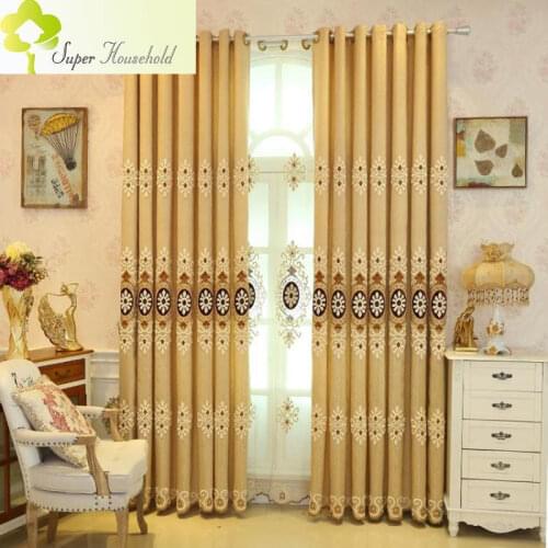 European Luxury Embroidered Royal Curtains for Living Room Coffee Window Tulle Curtain Bedroom Elegant Drapes Fabric Customized