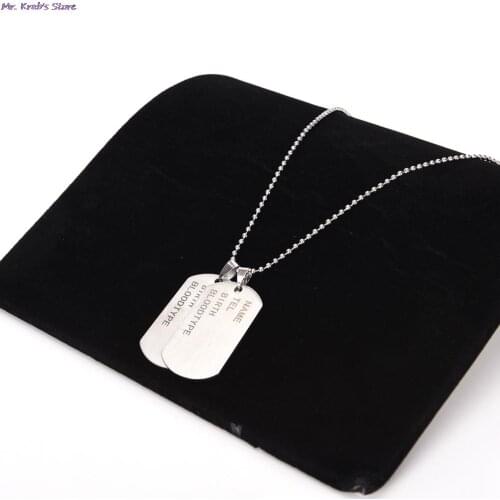 Military Army Dog Tags Mens Pendant Link Chain Necklaces Classic Stainless Steel Man Necklace Jewelry Choker Gifts