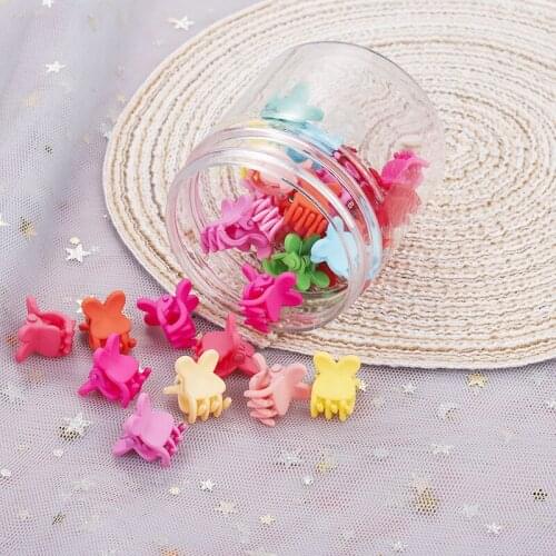 30 Pcs Girls Hair Clips Cute Candy Color Mini Catch-clip Head Accessories For Children Babies Design Flower Animal Star Cartoon