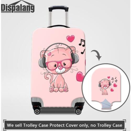 Cartoon Pig Fox Unicorn Printing Luggage Cover For Women Dustproof Waterproof Elastic Suitcase Protective Cover For 18-32 Inches