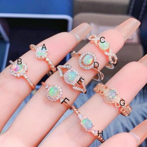 Natural Opal Pendant Ring China Fashion Womens Jewelry Classic Fashion Autumn New S925 Sterling Silver