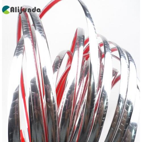 10mm X15m Car Chrome Styling Accessories Decoration Trim Strip for Audi Q3 Q5 SQ5 Q7 A1 A3 S3 A4 S4 RS4 RS5 A5 A6 S6 C6 C7 S5 A7