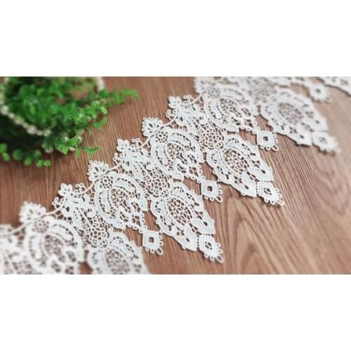 10 yrds Deluxe Micro Fiber Venice African lace Trim Accessories with scallops for DIY Sewing Wedding Crochet Homewear Furnishing