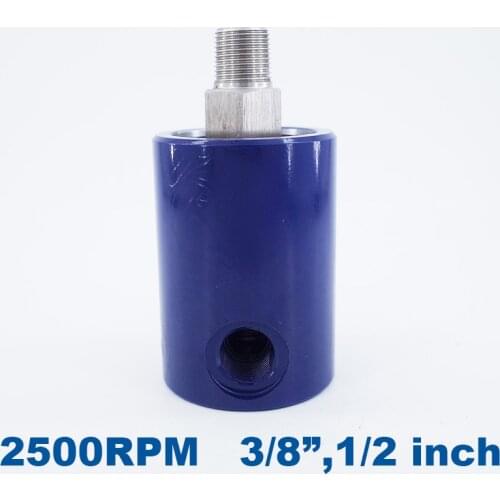 12bar 2500RPM Cooling water high speed rotary swivel joint 3/8 1/2 inch thread 180 degree C aluminum rotary fitting HD-10/15