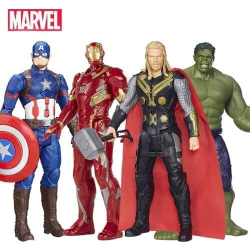 12'' Marvel Avengers Titan Hero Series Iron Man Thor Hulk Captain America Sound Effect Electronic Action Figure Gift Toy For Kid