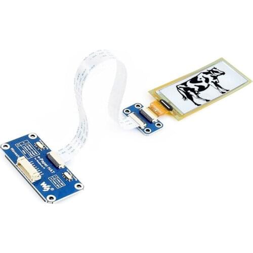 2.9inch e-Paper HAT (D) 296×128 resolutionwith embedded controller, communicating via SPI interface, supports partial refresh