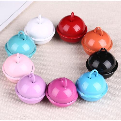 20Pcs Cute candy color 22mm painted iron bell Party Decoration/Christmas Tree Decoration/DIY Craft Accessories/Pet bell