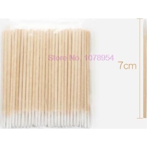 200bags Disposable Ultra-small Cotton Swab Brush Lint Free Micro Brushes Wood Cotton Eyelash Extension Glue Removing Tools