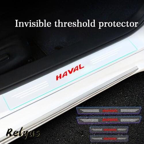 4Pcs Transparent Car Door Sill Protector Threshold Protective Film For Haval Great Wall H6 F7 F7X H2 H9 H3 H5 H1 F5 F9 H4