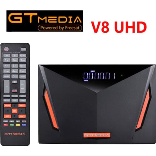 5PCS Gtmedia V8 UHD DVB S2 satellite receiver Builtinwifi support H.265 DDVB-S/S2/S2X+T/T2/Cable/ATSC-C/ISDBT better V8X V8 POR2