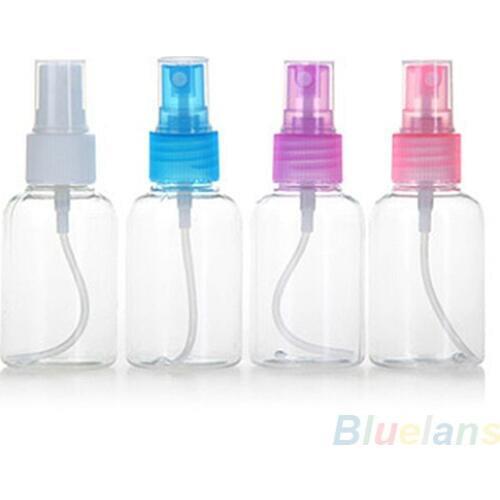 50ml 5Pcs Mini Plastic Transparent Clear Spray Bottle Perfume Atomizer Empty Spray Refillable Bottle For Make Up Travel use 8VNY