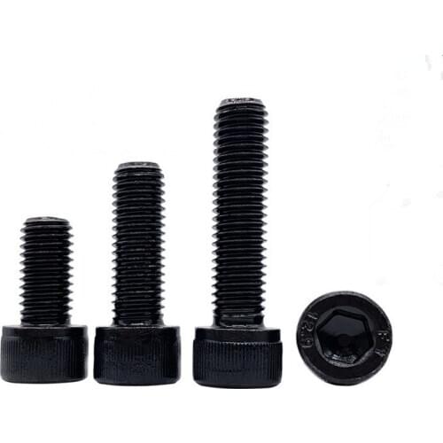 50PCS 2#-56UNC American Thread 12.9 Grade Cylinder Head Hex Socket Screw Cup Head Bolt 2#-56*3/16 To 2#-56*3/4