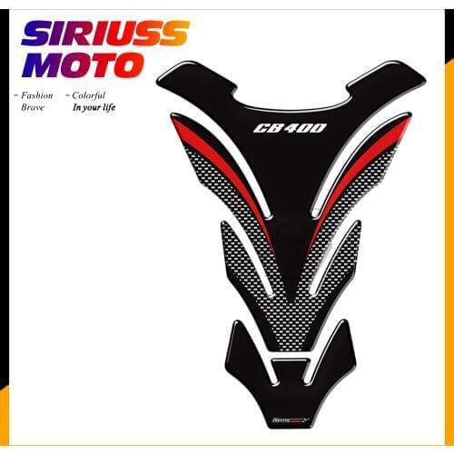 3D Carbon-look Motorcycle Tank Pad Protector Decal Stickers Case for Honda CB400 CB 400