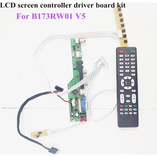 For B173RW01 V5 60Hz LCD screen LVDS WLED 40-pin 17.3" 1600*900 HDMI-Compatible/VGA/AV/Audio/RF/USB TV53 controller board