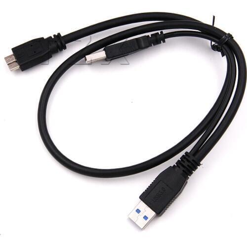 Hot Selling 60cm USB 3.0 data Cable USB3.0 HDD Data Cable A Male to Micro B Extension Cord USB Extension Cord for PC Laptop