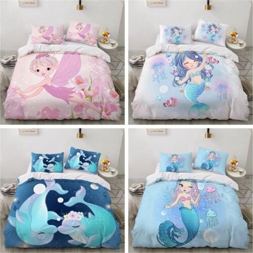Cartoon Bedding Sets Queen King Size Bed Linen Set Twin Full Duvet Cover Pillowcases For Kids Children Adult Boy Girl Bedclothes