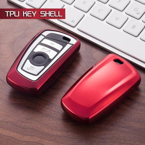 Red Soft Protective key Case Shell Cover for BMW 11-16 1 3 4 5 6 Series
