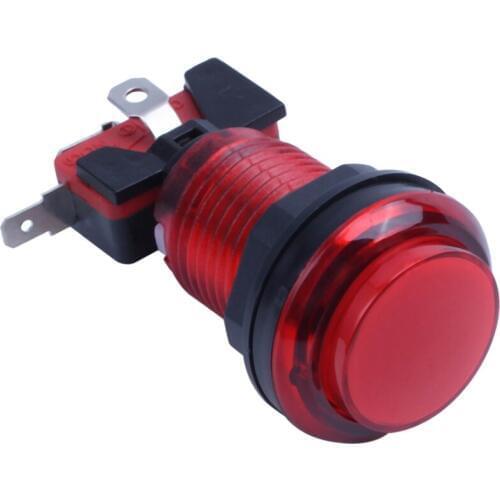 Round Lit Illuminated Arcade Video Game Push Button Switch LED Light 5V/12V Color:Red