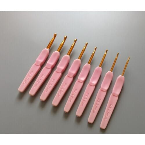 8 sizes 2.5-6mm Plastic Craft Knit Crochet Hooks Knitting Needles Weave Craft For Sewing Kit Crafts Loom Tool