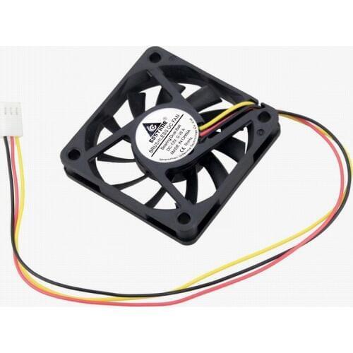 Gdstime 100 Pcs DC 12V 3Pin FG 60x60x10mm Two Ball Heatsink Cooling Fan 60mm x 10mm PC Chip CPU Cooler 6cm 6010
