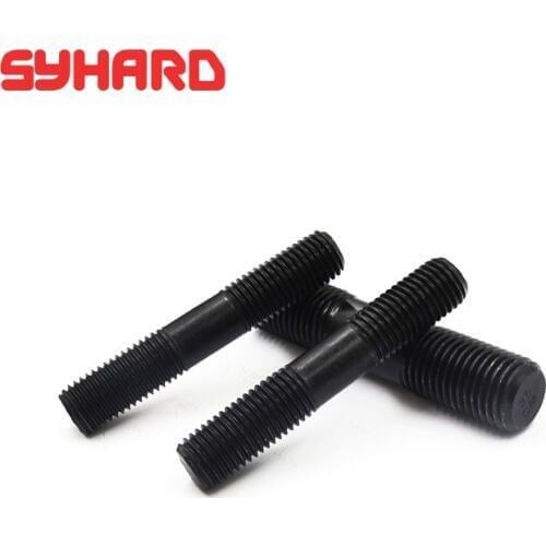 M12/M14 10pcs/lots High Strength 35CrMoA Double Head Screws Stud Bolt GB901 HG/T20613 CNC Lathe Tools Arbor Accessories