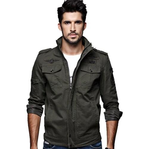 Military Style Men Jacket Tactical Army Bomber Jacket Nice Autumn Casual 100% Cotton Vogue Cargo Coat Jackets Plus Size 6XL